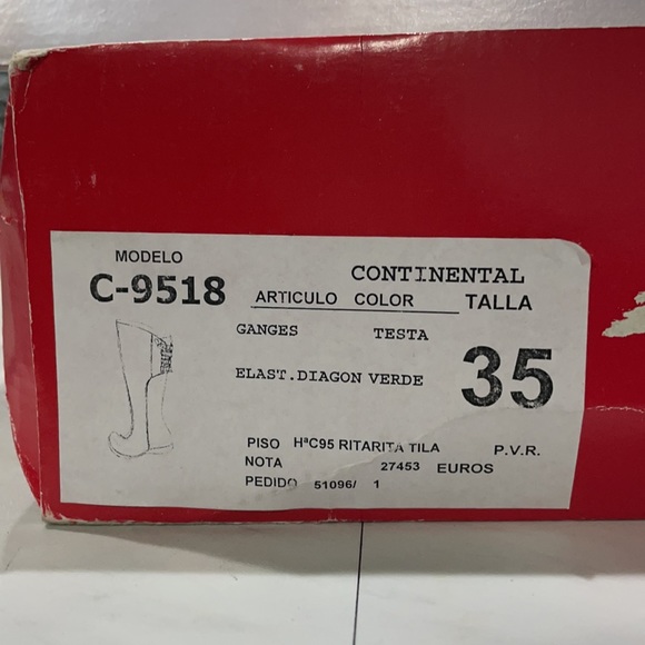 Wonders Continental Over-The-Knee Boots Brown/Green Accent Size: 6 - Picture 6 of 7